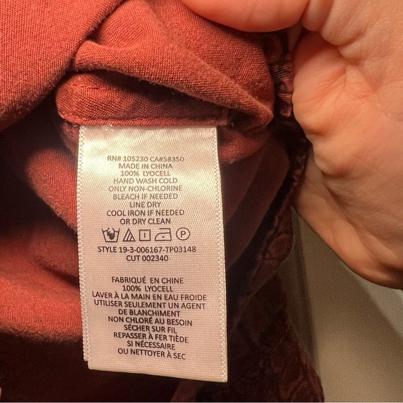 Women’s Current/Elliott The Percy Road Blouse Croc Brown Size 2 or Size Medium - Picture 6 of 11